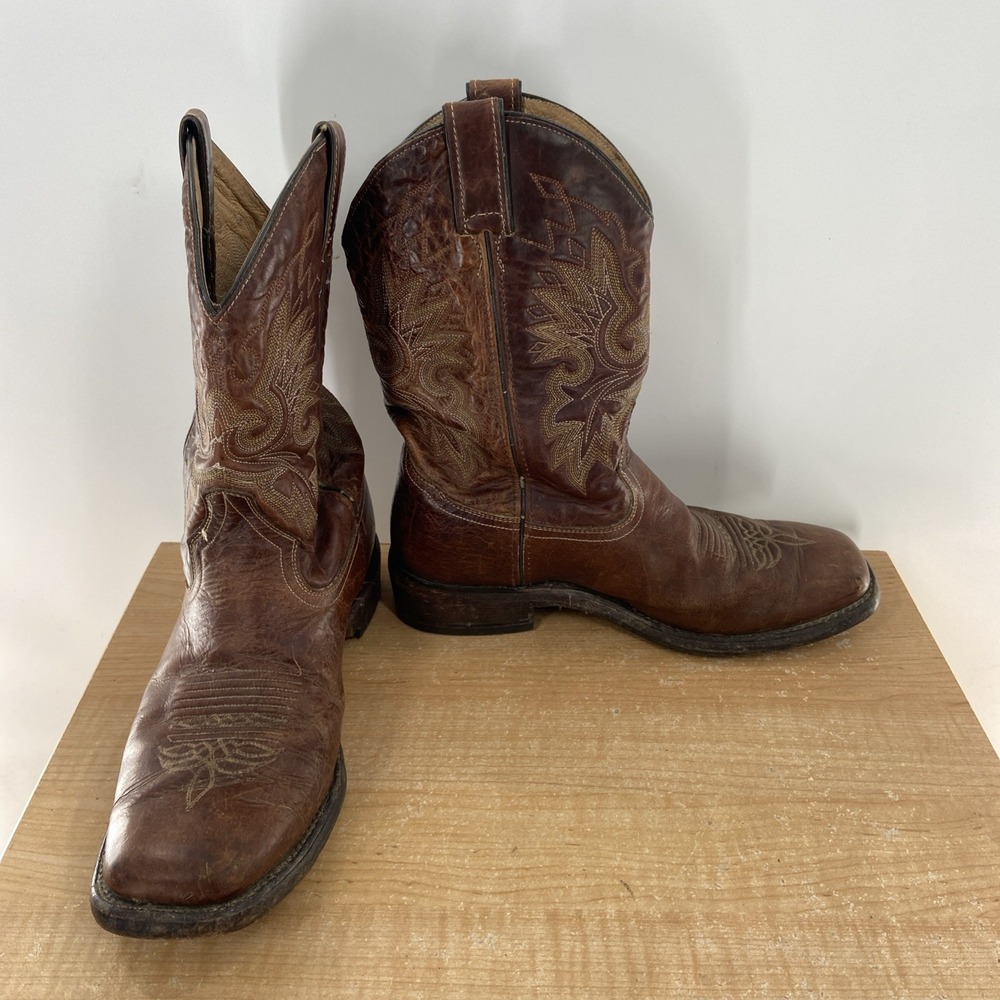 Men's Double H‎ Cowboy Work Western Boots Size 9 EE Brown Leather DH 5232 - Picture 4 of 7